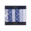6 Pack Mens Gents Handkerchiefs Mixed Blue and White Check