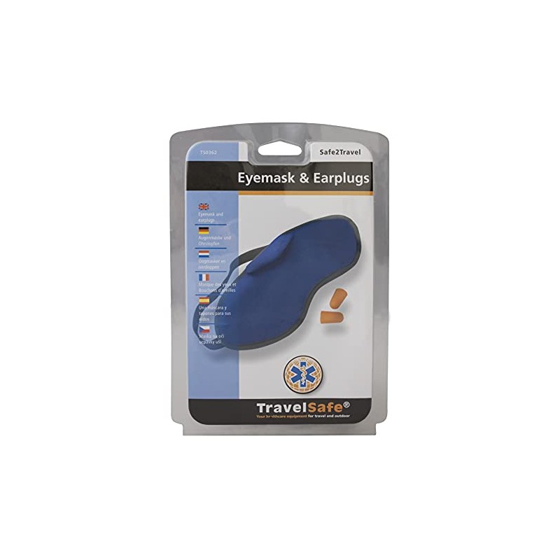 TravelSafe Unisex TS0362 Eyemask and Ear Plugs, Blue,
