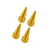 Motoforti 4pcs Gold Tone Car Spike Wheel Tyre Tire Valve