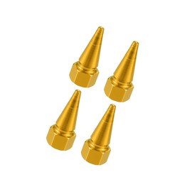 Motoforti 4pcs Gold Tone Car Spike Wheel Tyre Tire Valve Air Stem Cap Cover Long-lasting
