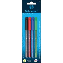 Ballpoint pen Schneider Vizz M - blister a 4pcs. (black,red,