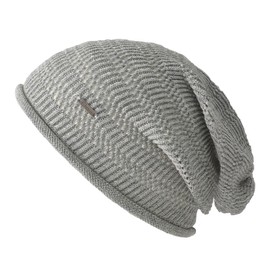 CHARM Summer Knit Hat, 100% Linen, Made in Japan, Mesh, One Size Fits Most, 7 Colors, Spring and Summer, Fashionable Beanies, gray (light gray)