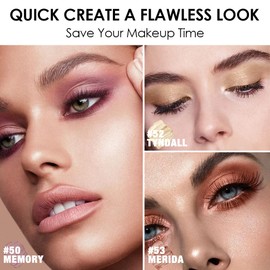 FOCALLURE 3 Pcs Cream Eyeshadow Stick,Shimmer Eyeshadow Pencil Crayon,High Pigmented Crease-proof Eye Shadow Brightener Stick Sets,Long Lasting Eye Shadow Highlighter Stick(Burning Sky)