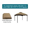 Wonwon Gazebo Replacement Canopy Top Cover 10X12 Double Tiered Canopy