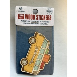 State Of Nebraska VW Bus Wood Magnet Collectible Souvenir