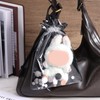 Tinoaly Clear Doll Display Bag, Portable Protective Case with Pom