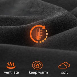 Kids Winter Fleece Neck Gaiter, Cold Weather Face Ski Mask Scarfs for Boys, Girls (Black)