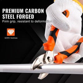 8-Piece Pliers Set, High Carbon Steel, 12"/10"/8" Groove Joint Pliers, 8" Linesman's Pliers, 6" Slip Joint Pliers, 8" Long Nose Pliers, 6" Diagonal Cutter, 10" Adjustable Wrench, and Tool Bag