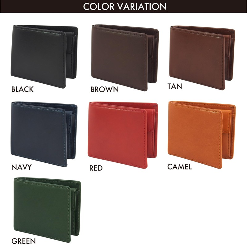 Tochigi Leather TGS-5533 Men's Gusseted Bi-Fold Wallet, Genuine Leather, Made