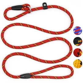 Coolrunner Durable Dog Slip Rope Leash, 5 FT Dog Training Leash, Strong Slip Lead, Standard Adjustable Pet Slipknot Nylon Leash for Small Medium Dogs(10-80 lb)