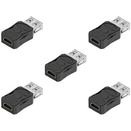 tunghey 5Pack USB 2.0 A Female to Micro USB Female Adapter Converter Connector Support Data Sync & Charging