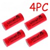 UltraFire 4pcs 26650 Battery UltraFire Li-ion Rechargeable 3.7V Flat Top
