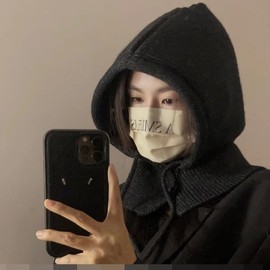 Balaclava Winter Hat Neck Warmer - Women's Hooded Scarf Beanie lf3425 Free Size/M(54-58cm) Khaki 30ea