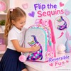 CCJPX 16" Mermaid Backpack for Girls, 3Pcs Kids Sequin Bookbag