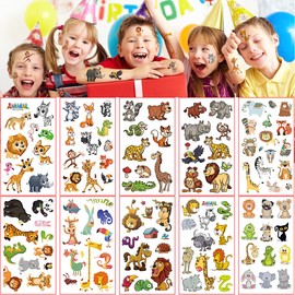 Children's Tattoo Set, 20 Sheets Cartoon Tattoos and 5 Sheets Glow in the Dark Temporary Tattoo, Waterproof Kids Stickers, Children's Tattoos, Children's Birthday Party Bags, Festival Party