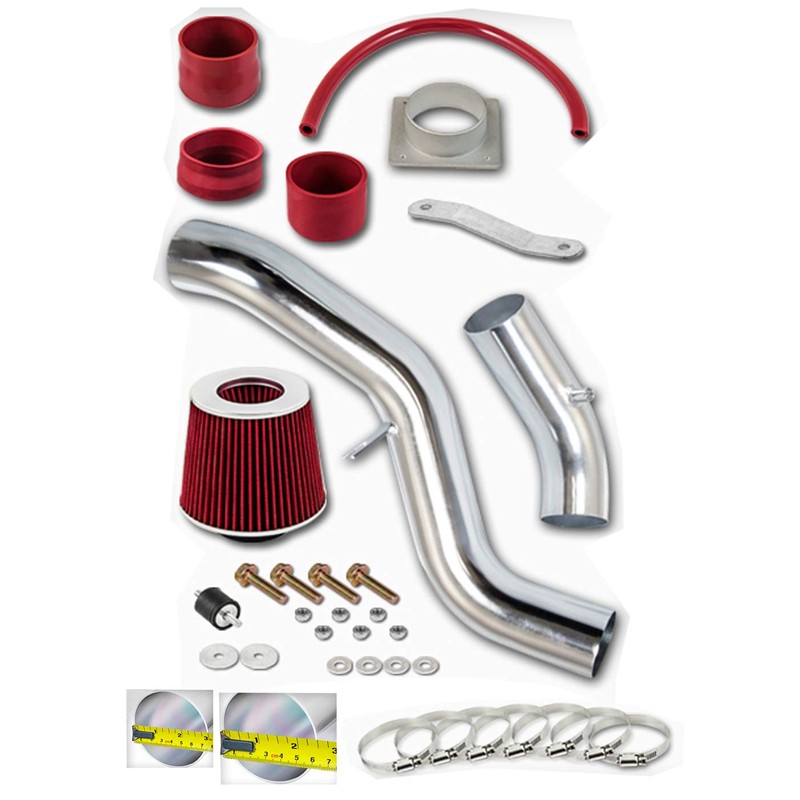Click2go Cold Air Intake Kit with Reusable Red Filter Compatible