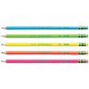 Ticonderoga Wood-Cased Pencils, Pre-Sharpened, #2 HB Soft, Neon Colors, 18