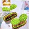 WOONEKY Bean Sprout Hair Clip 2pcs Sprout Clips Soft Comfortable