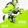 Yvolution 4 Adjustable Sizes Roller Skates Light Up Wheels for