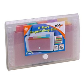 3XA6 Small Expanding 6 Part Expanding File Folder Stud Wallet Case Tab Organiser