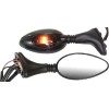 Emgo Ducati Style Lighted Turn Signal Sport Bike Fairing Mirrors,