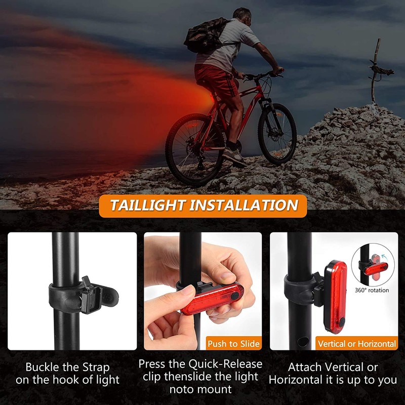 SUYA Bike Light Set,Bicycle Headlight with Horn and Speedometer Odometer,USB
