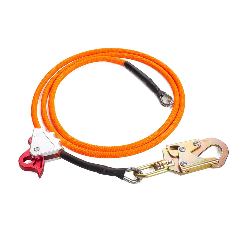 DorBuphan 1/2" x 8' Steel Core Flipline Kit, Adjustable Lanyard