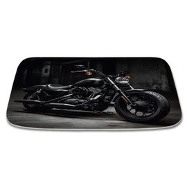Retro Racer Motorcycle Modern Bike Bathroom Bathtubs Coral Velvet Bath Rugs Non Slip Shower Mat Door Rug Decor Sets Flannel Absorbent Kitchen Rug Floor Carpet 16”x24“