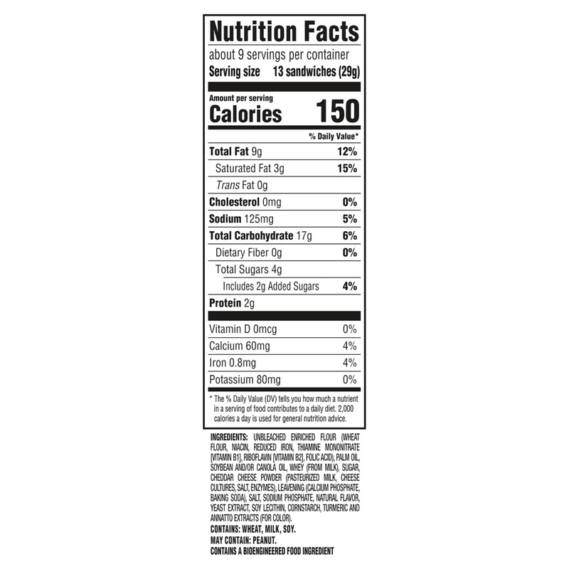 RITZ Bits Cheese Sandwich Crackers, Snacks for Kids and Adults,