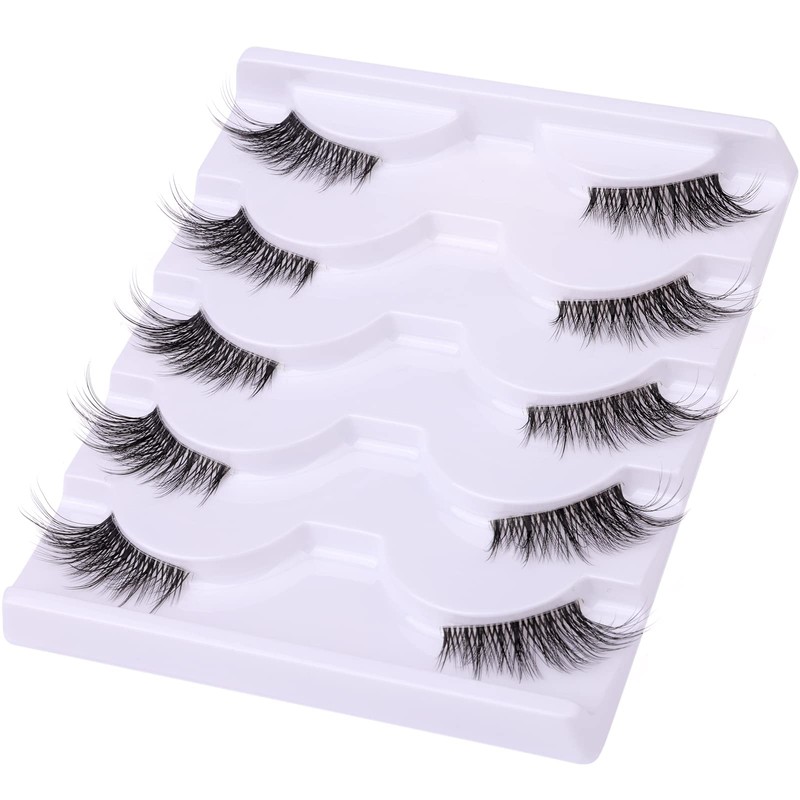 Half Lashes Lashes Natural Look Wispy 3/4 False Eyelashes Fluffy