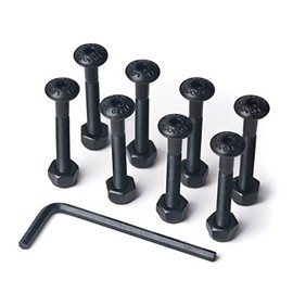 Loaded Boards Button Head Longboard Skateboard Hardware Bolt Pack w/Hex Tool (1 inch)