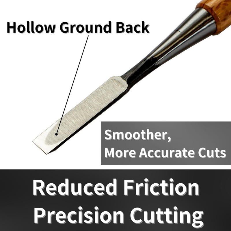 RANSHOU Japanese Chisel 12mm 1/2" Mortise Chisel Oire Nomi, Professional