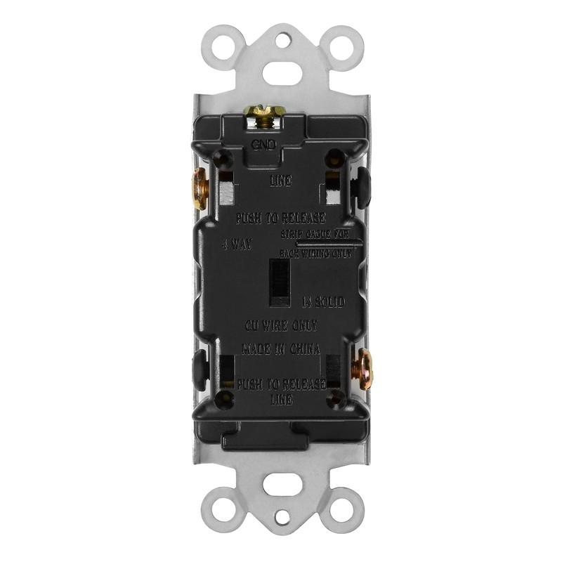 Maxxima 4-Way/Single Pole Decorative Wall Light Switch 15A On/Off Soft