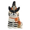 Blue Sky Clayworks Cat with Witch Hat Figurine, Ceramic, 5.15"