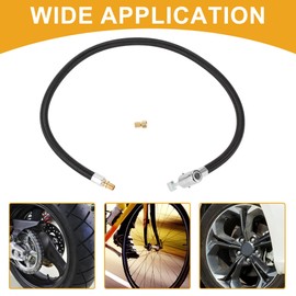 Partuto 1 Satz 27,56 Zoll 0,305inx32TPI Universal Reifenfüller Verlängerungsrohr Luftpumpe Verlängerungsschlauch Adapter Reifenventil W/Adapter Langlebiges Nylon Schwarz