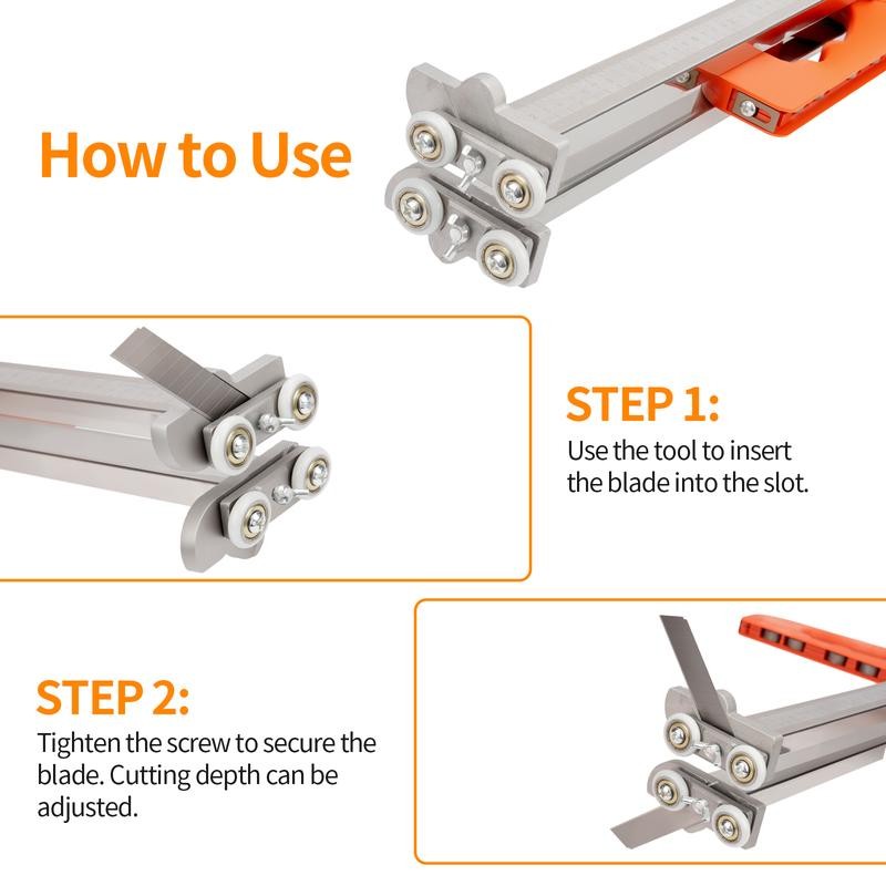 SnapFixMate Durable Stainless Steel Drywall Cutter with Hand Push -