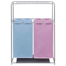 TREATLIFE HOME 2-Section Laundry Sorter Hamper with Top Shelf for Drying, Easy Organization with Color-Coded Compartments, Multi-Color Design