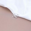 Aneneiceera Boho Filigree Butterfly Earrings Silver Butterfly Cuff Stud Earrings