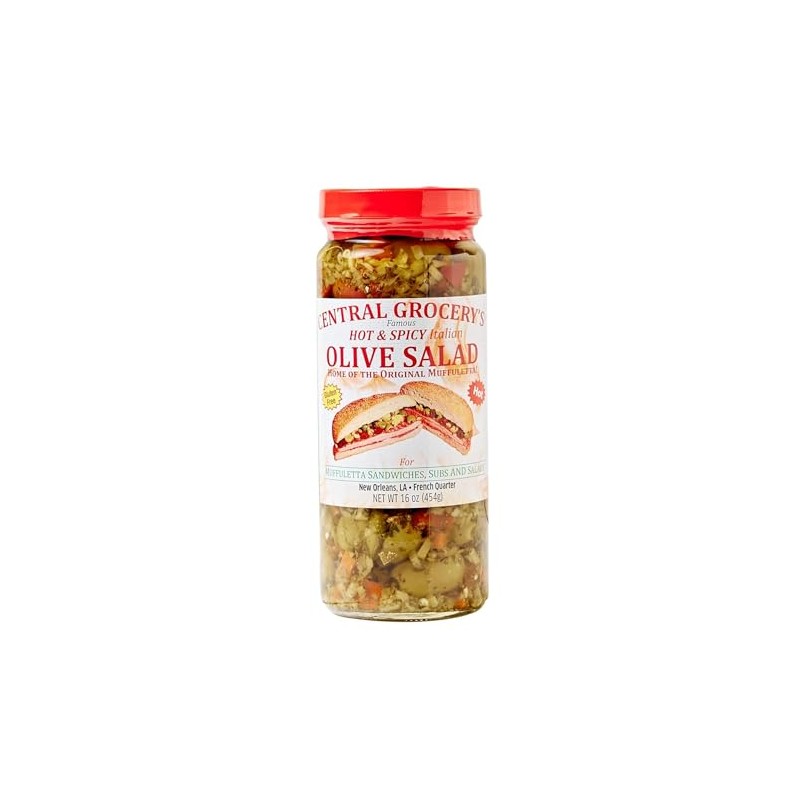 Central Grocery Hot & Spicy 16 Ounce Olive Salad (1