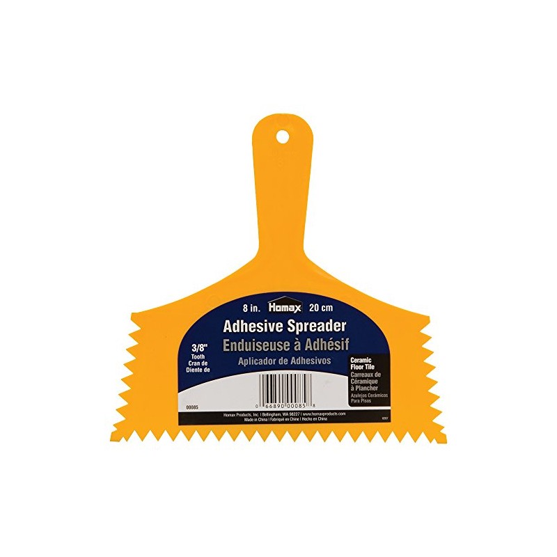 Homax 3/8" Tooth Adhesive Spreader for Floor & Tile, Yellow,