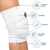 StrictlyStability Rodilleras de voleibol blanco que absorben los golpes, suaves
