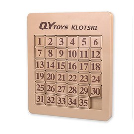 LiangCuber QY Toys - Rompecabezas de 6 x 6 pulgadas, rompecabezas magnético con números deslizantes de ABS, juguete Tangram (versión de 35 dígitos)