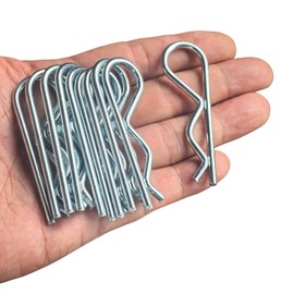 16 Pcs Heavy Duty Cotter Pins,Hitch Pins Clip R Clips Spring Retaining Wire Hair Pins Kotter Pin Strong Spring Tension Large Hardware Pins for Trailer Tractors Mower Carts Truck Pin Clip M3x65mm