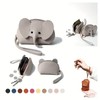 [THREE RABBITS] Mini Cute Elephant Wallet - Compact PU Coin