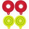 Silicone Collapsible Funnel Set 4 Both Wide & Narrow Tips