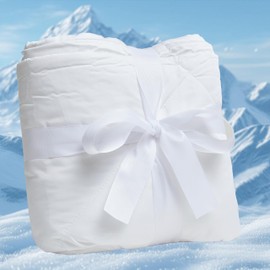 Cooling Comforter – 100% Viscose from Bamboo Shell & Fill, Silky Soft, Breathable, Lightweight All Season Duvet Insert, Down Alternative Blanket, Queen Size 90"x90", for Hot Sleepers & Sensitive Skin