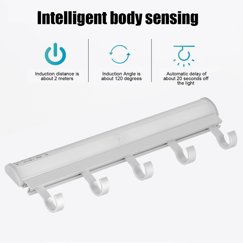 11.8in LED Cabinet Lamp Motion Sensitive Closet Lamp Battery Powered
