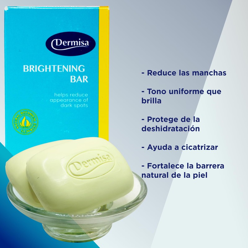 DERMISA BARRA DE JABON ACLARANTE PARA MANCHAS OSCURAS 85GR 1
