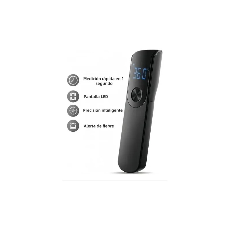 Termómetro Digital Infrarrojo Temperatura Led Frente Negro