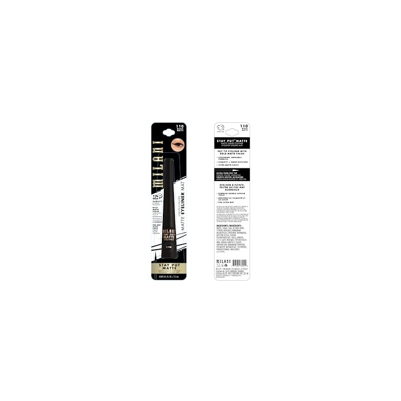 Milani Stay Put Matte Liquid Liner, 01 Black Matte